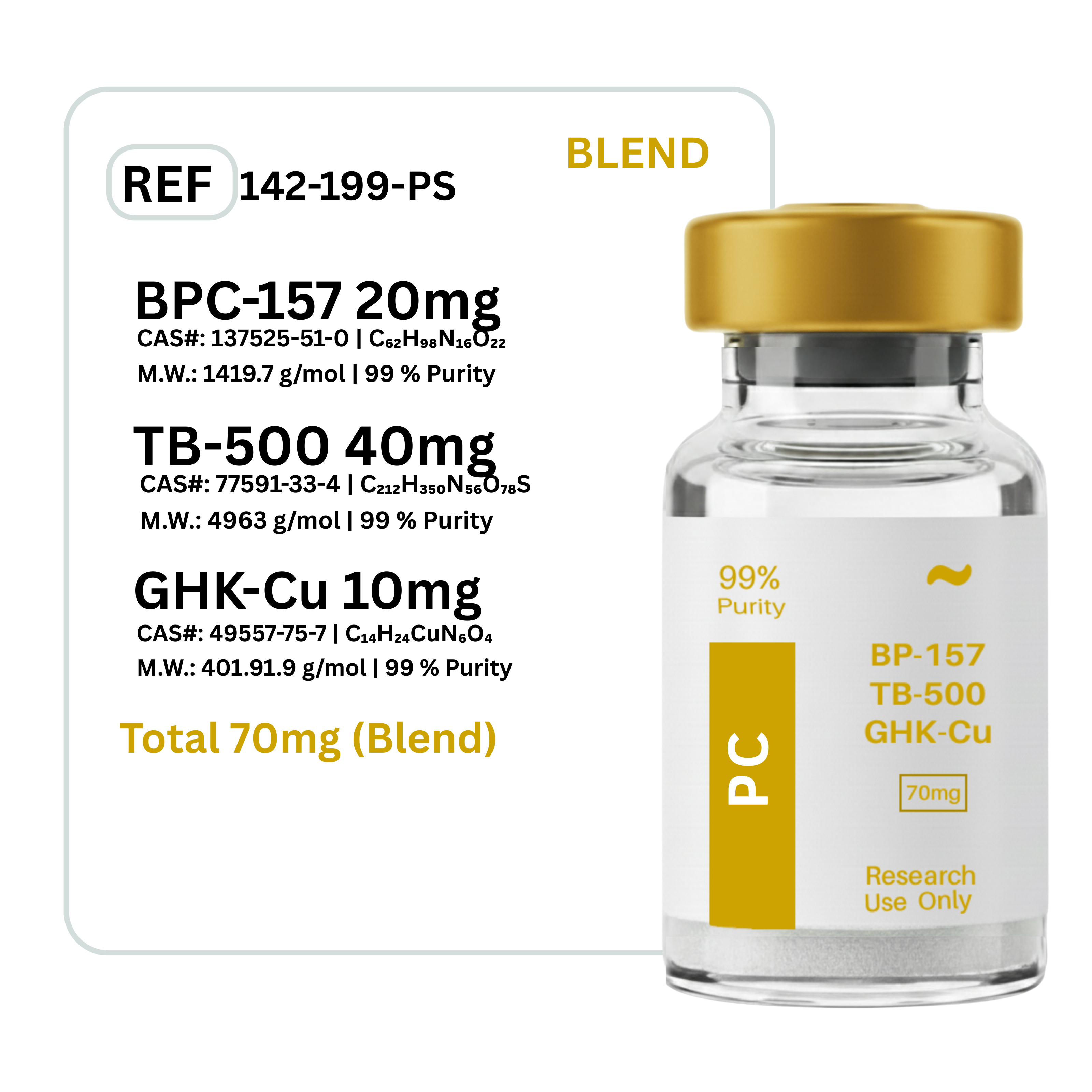 ghk-cu bpc 157 tb 500 Bacteriostatic Sterile Water 10ml | Research Use Only